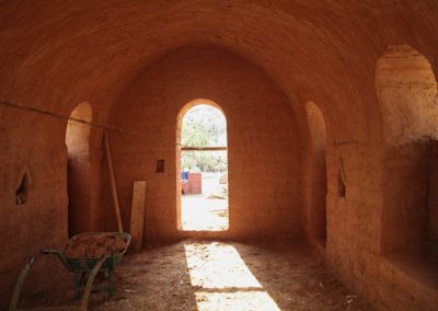 Voyage responsable et solidaire au campement du Niombato, Sénégal: actions solidaires 2016 : "constructions témoins" d'une coupole et d'une voûte en terre-paille.