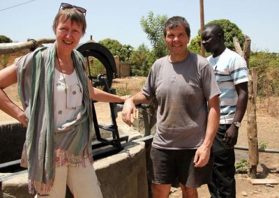 Voyage responsable et solidaire au campement du Niombato, Sénégal: actions solidaires 2013: Construction d'une pompe à corde pour le puits de l'école de Sandicoly.